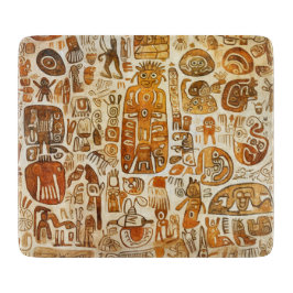 Tabla De Cortar Arte de Petroglyph Antiguo