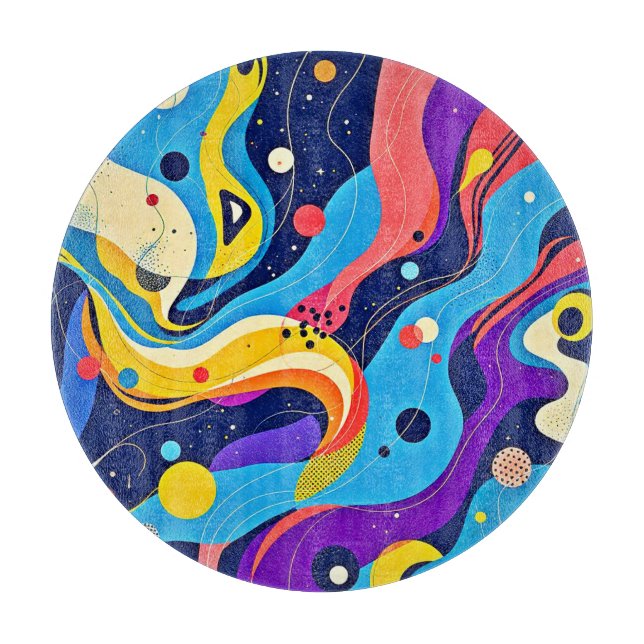 Tabla De Cortar Arte de ritmo cósmico (Anverso)