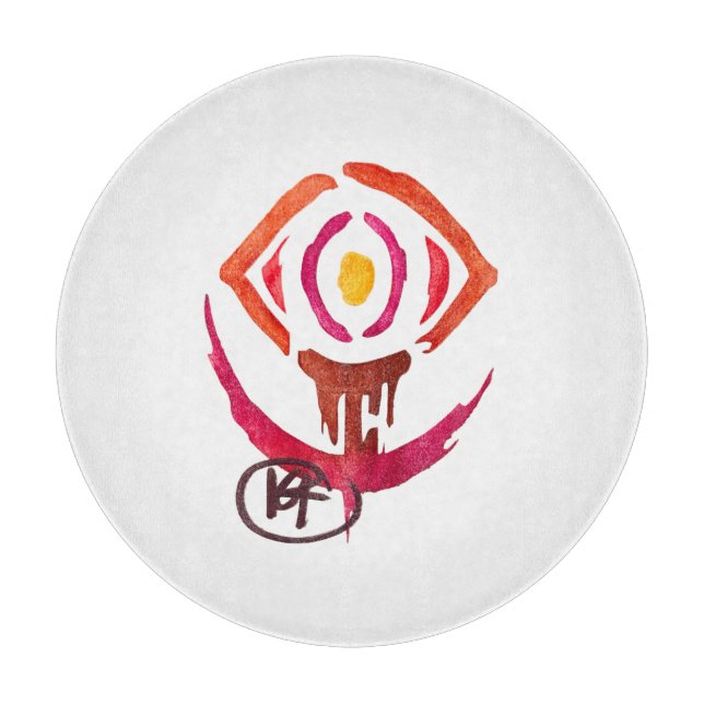 Tabla De Cortar Arte de salpicaduras del ojo malvado (Anverso)