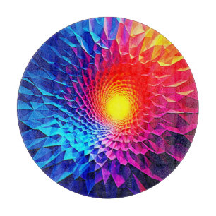 Tabla De Cortar Arte de vórtice de energía geométrica vibrante