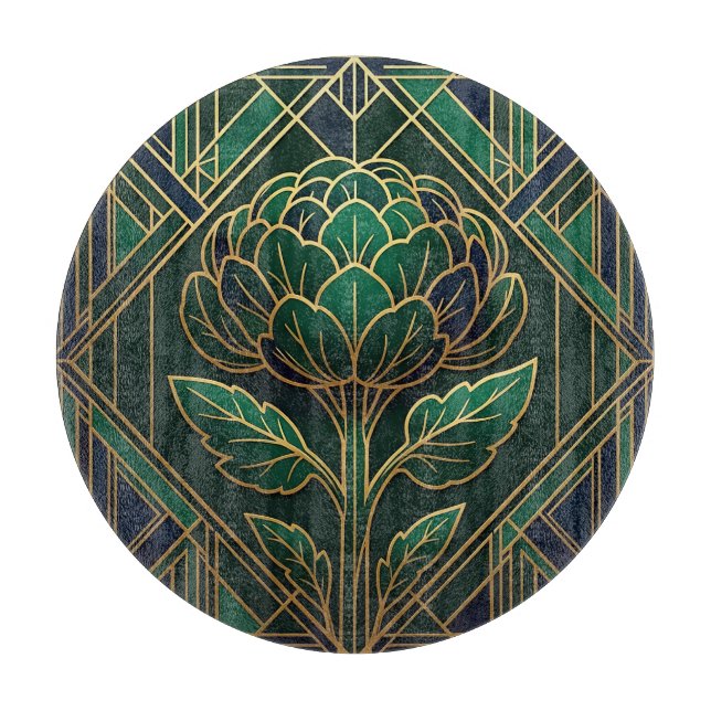 Tabla De Cortar Arte Deco Alcachofa (Anverso)