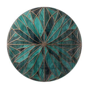 Tabla De Cortar Arte Deco de Lujo Patrón de Estrella Geométrica Do