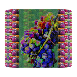 Tabla De Cortar ARTE decorativo de la NATURALEZA de las UVAS del