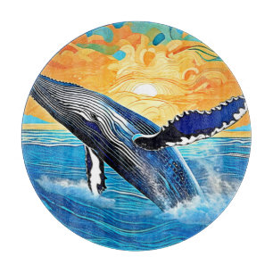 Tabla De Cortar Arte del Salto del Atardecer de la Jorobada