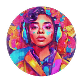 Tabla De Cortar Arte digital de dama funky