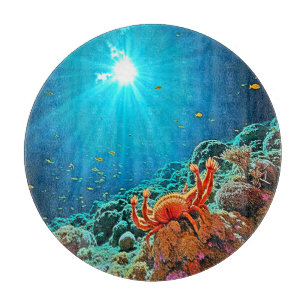 Tabla De Cortar Arte dramático de explosión solar submarina