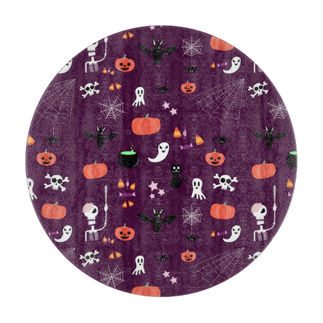 Tabla De Cortar Arte espeluznante y lindo de Halloween (Anverso)