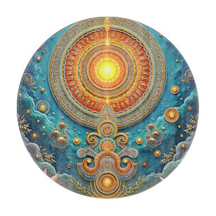 Tabla De Cortar Arte espiritual de Mandala