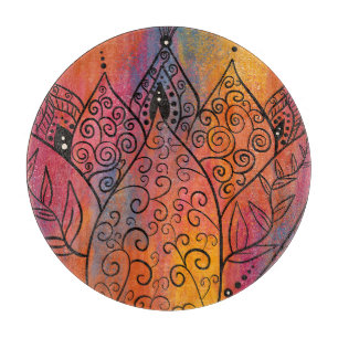 Tabla De Cortar Arte floral de bonito