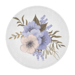 Tabla De Cortar Arte Floral Rosa Vintage Flores Botánicas Retro