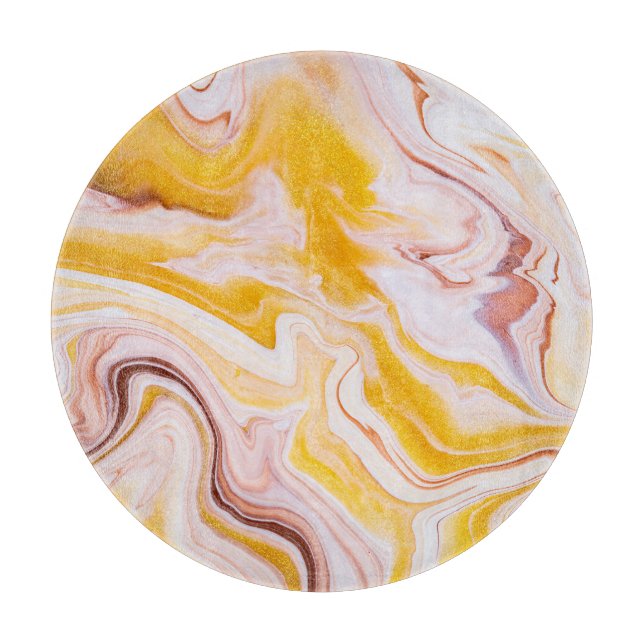 Tabla De Cortar Arte fluido: textura abstracta irrisoria. (Anverso)