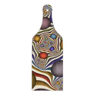 Tabla De Cortar Arte Fractal abstracto, colorido, moderno