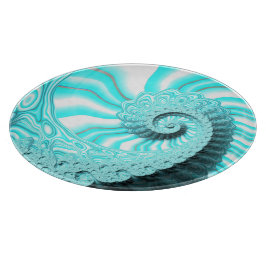 Tabla De Cortar Arte fractal de la cáscara de la cáscara de Ocean 