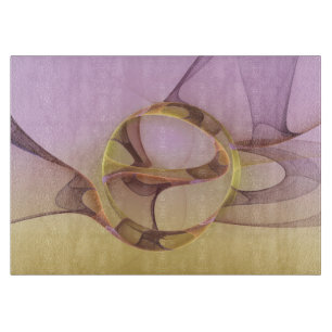 Tabla De Cortar Arte fractal dorado rosa moderno abstracto