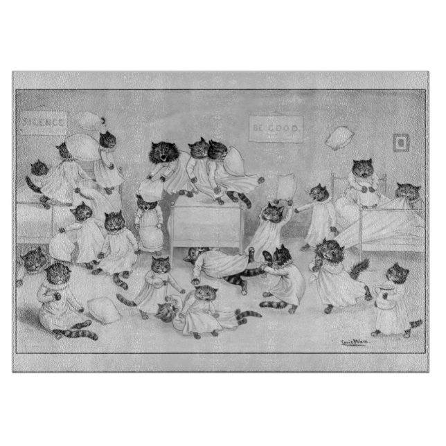 Tabla De Cortar Arte gato de Louis Wain 1900 (Anverso)