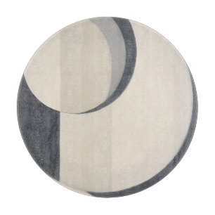 Tabla De Cortar Arte Minimalista de Círculos Blancos y Negros