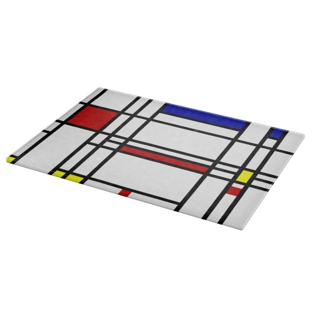 Tabla De Cortar Arte moderno de Mondrian (Borde)