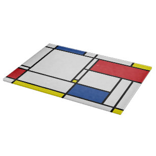 Tabla De Cortar Arte Moderno De Stijl Geométrico Minimalista Mondr