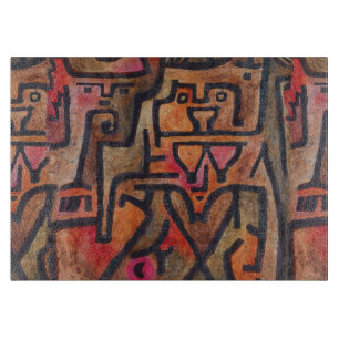 Tabla De Cortar Arte moderno expresionista abstracto del bosque de