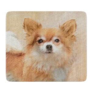 Tabla De Cortar Arte original de la pintura de perro de Chihuahua,