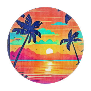 Tabla De Cortar Arte Paraíso de Sunset