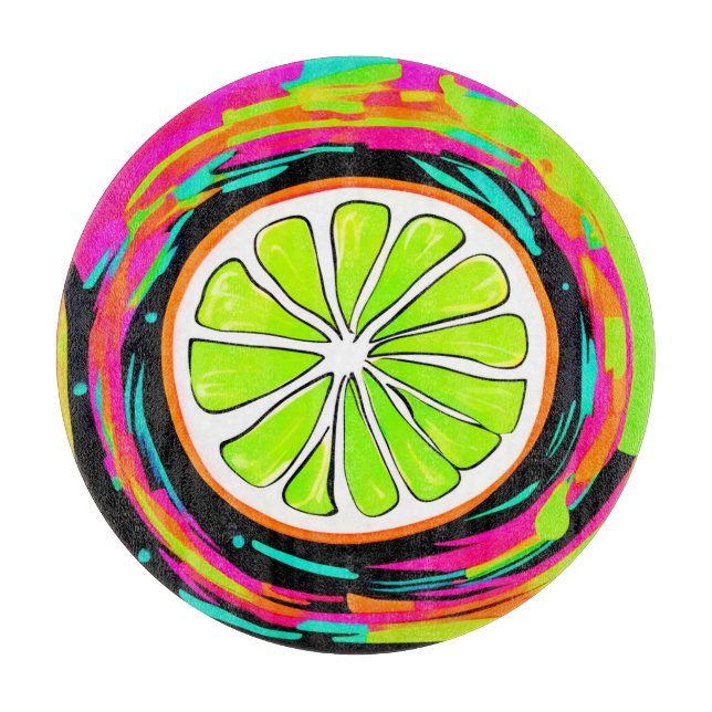Tabla De Cortar Arte pop de Lime Slice (Anverso)