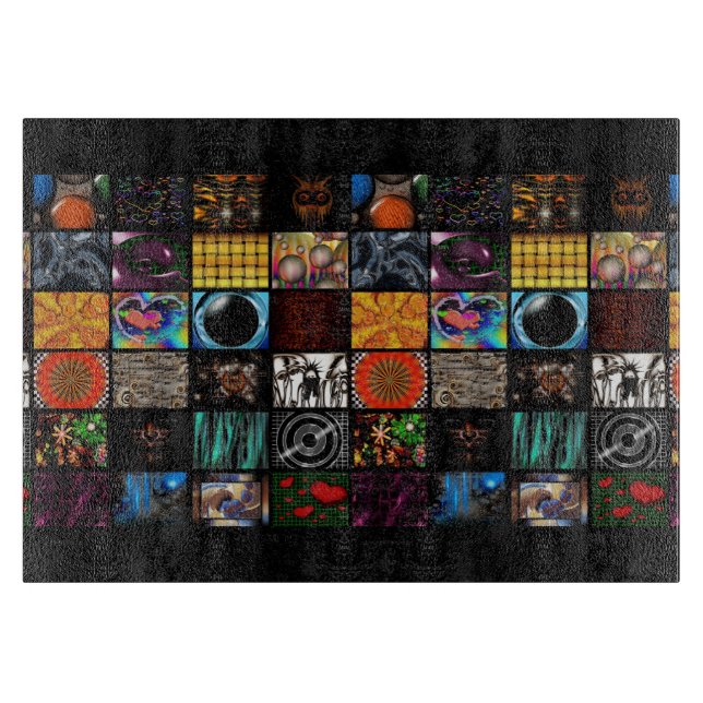 Tabla De Cortar Arte Pop Decorativo Patrón  (Anverso)