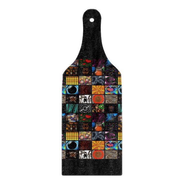 Tabla De Cortar Arte Pop Decorativo Patrón  (Anverso)