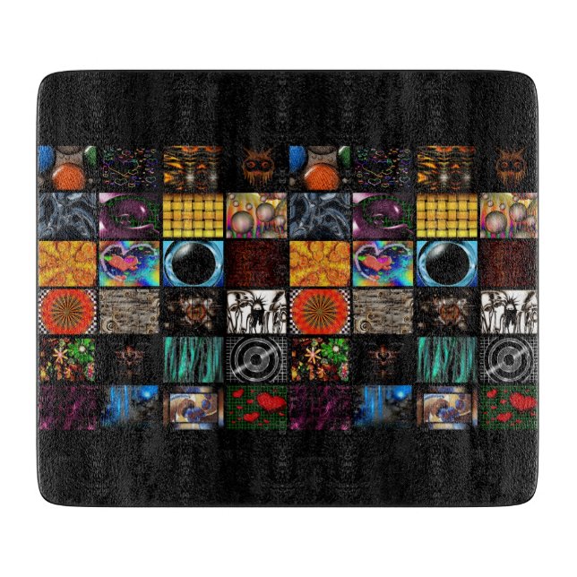 Tabla De Cortar Arte Pop Decorativo Patrón  (Anverso)