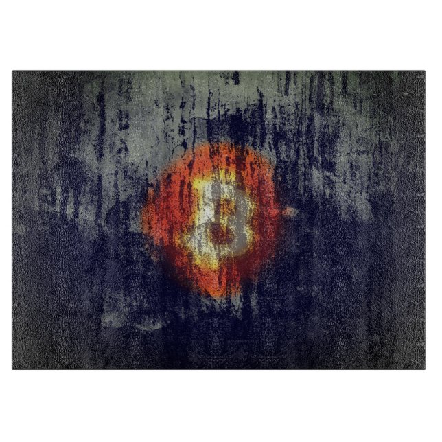 Tabla De Cortar Arte Resiliente de Bitcoin (Anverso)