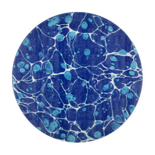 Tabla De Cortar Arte Vintage Río Blanco con Moteado Azul