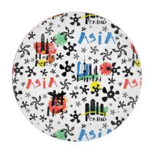 Tabla De Cortar Asia  Patrón de símbolos
