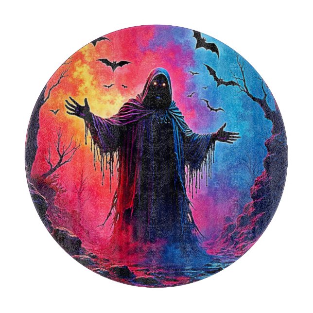 Tabla De Cortar Asombroso Demón vestido con diseño de sombras (Anverso)