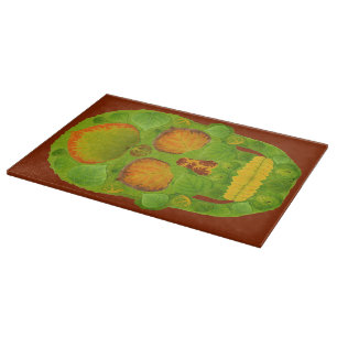 Tabla De Cortar Aspen Leaf Skull 10