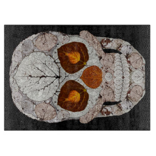 Tabla De Cortar Aspen Leaf Skull 11