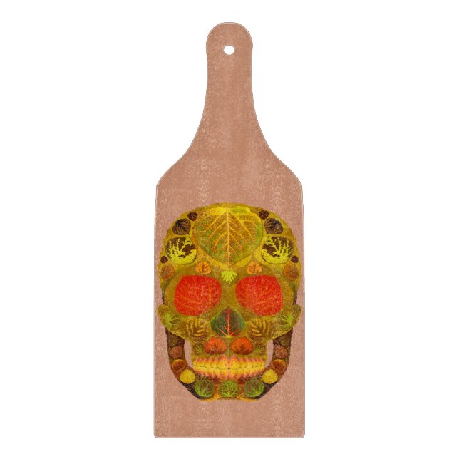 Tabla De Cortar Aspen Leaf Skull 12 (Anverso)
