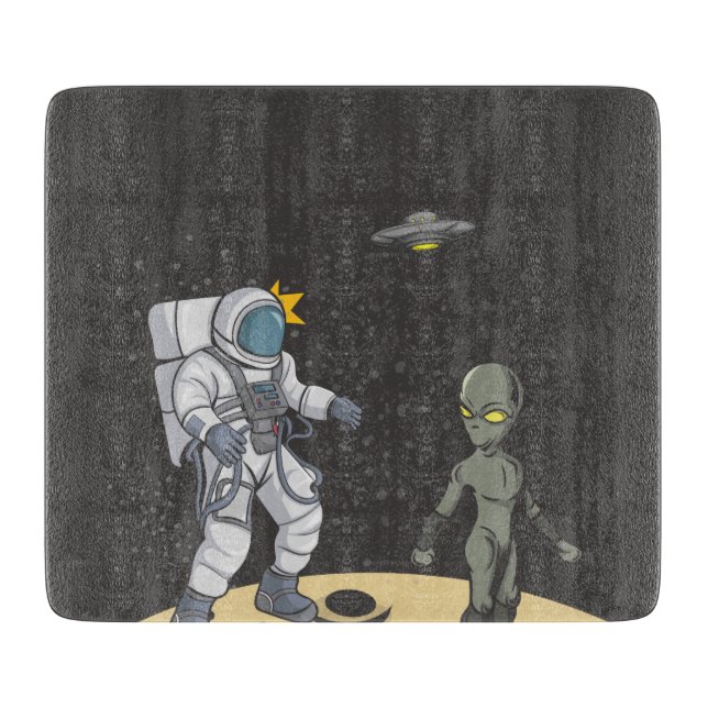 Tabla De Cortar Astronauta y extranjera (Anverso)