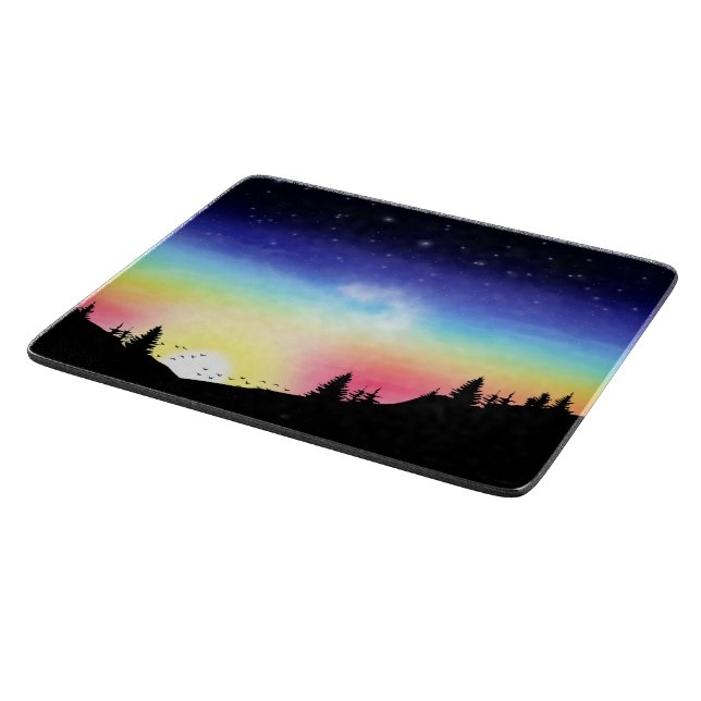 Tabla De Cortar Atardecer (Borde)