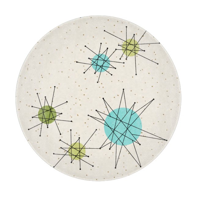 Tabla de cortar atómica icónica de Starbursts (Anverso)