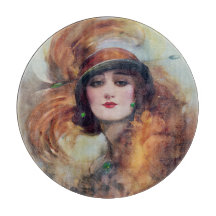 Atractivo de la mujer vintage de los ojos verdes