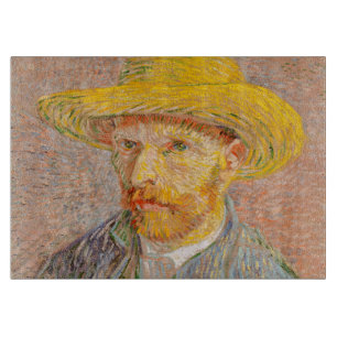 Tabla De Cortar Autorretrato de Vincent Van Gogh con sombrero de p