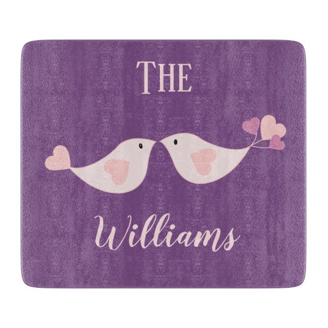 Tabla De Cortar Aves amorosas decorativas (Anverso)