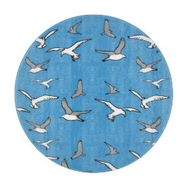 Tabla De Cortar Aves - una bandada de gaviotas