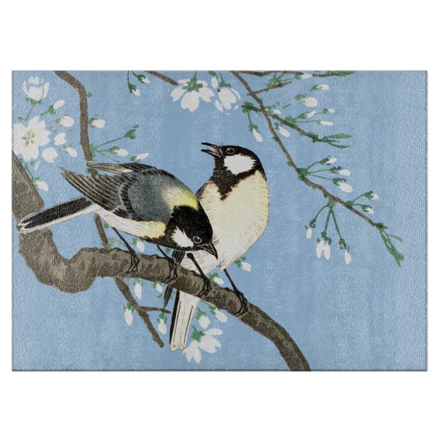 Tabla De Cortar Aves y flores de cerezo Ohara Koson (Anverso)