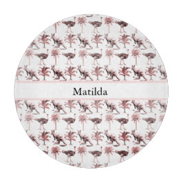 Tabla De Cortar avestruces y canguros, personalizable