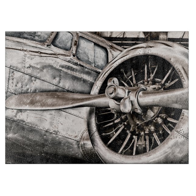 Tabla De Cortar Avión Vintage (Anverso)