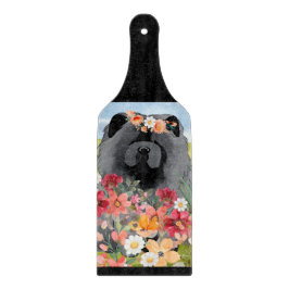 Tabla De Cortar AWASH IN LIGHT Black - Blue Chow Dog