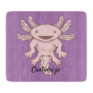 Tabla De Cortar Axiolotl rosado lindo Thunder_Cove