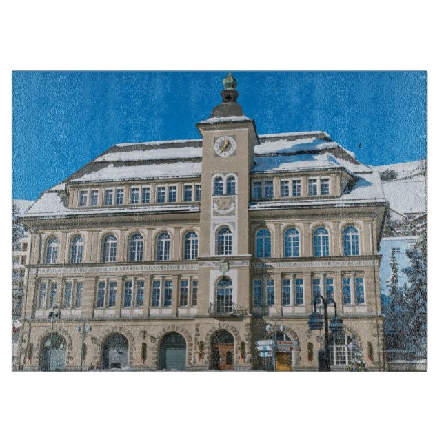 Tabla De Cortar Ayuntamiento en St Moritz (Anverso)