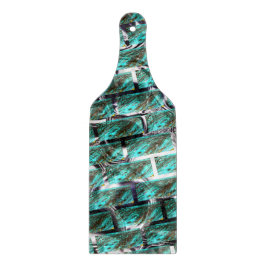 Tabla De Cortar azul claro, burbujas en el efecto de rebanado o la